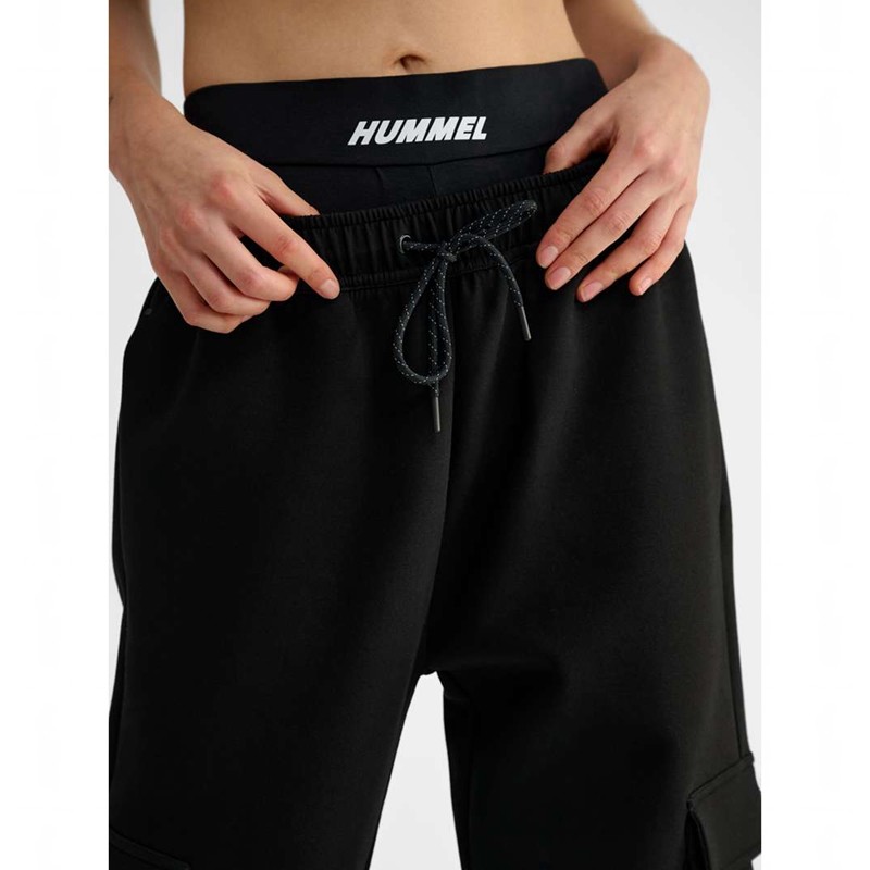 Dámské Mikina s Kapucí Hummel Tech Fleece Loose Cargo Černé | 592442-710