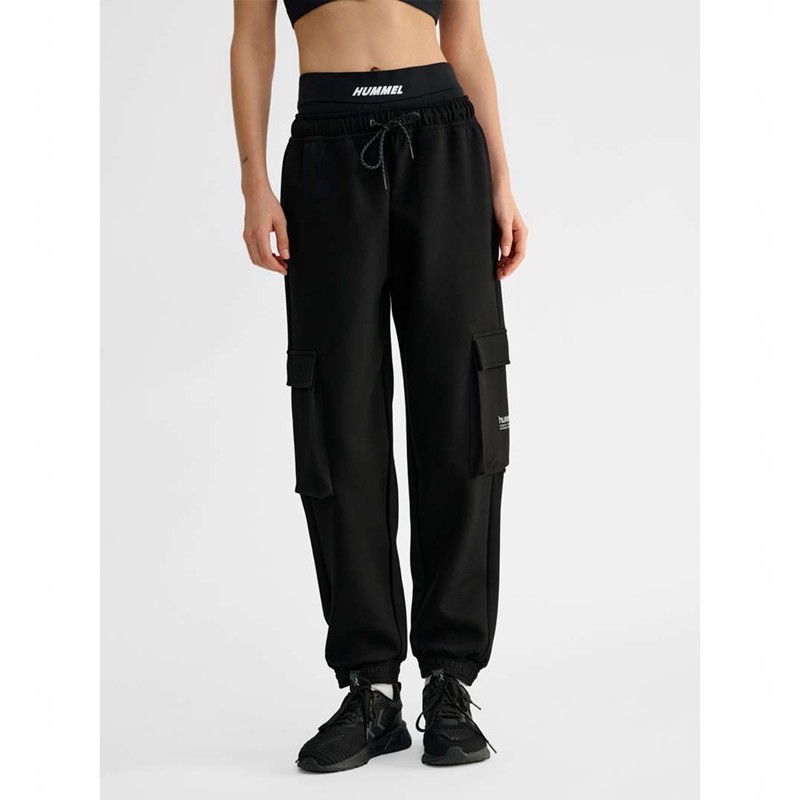 Dámské Mikina s Kapucí Hummel Tech Fleece Loose Cargo Černé | 592442-710