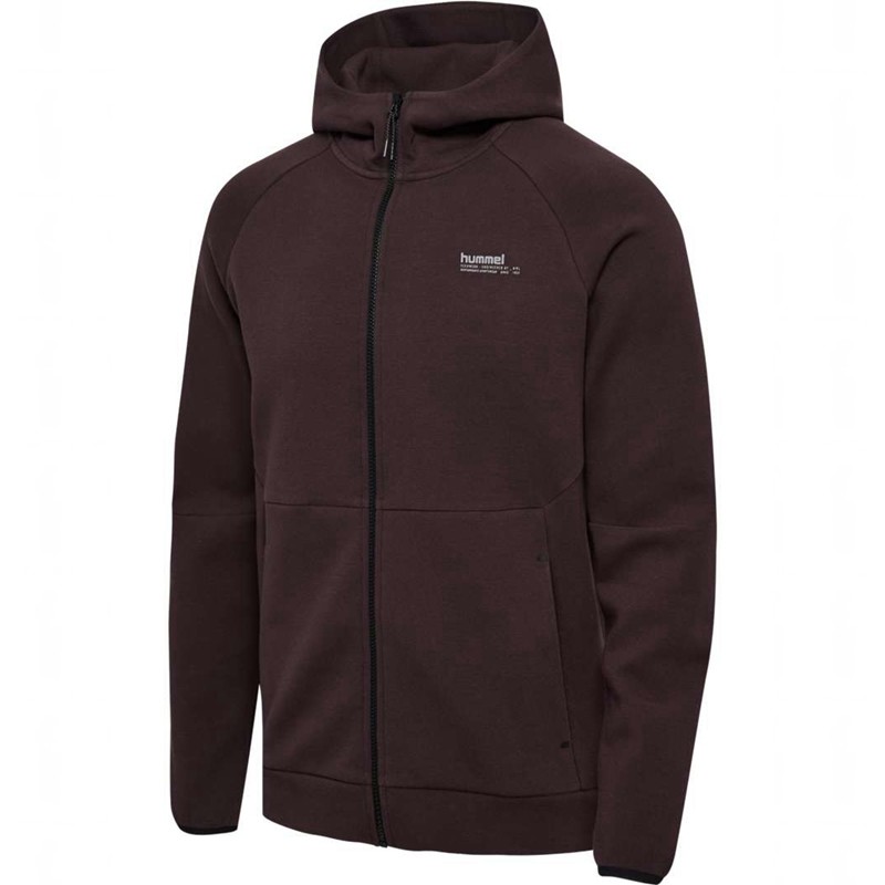 Dámské Mikina s Kapucí Hummel Tech Fleece Regular Zip Vínové | 132633-117