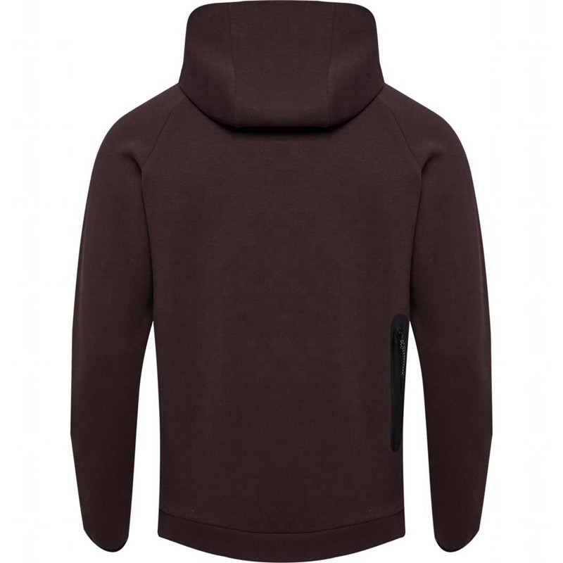 Dámské Mikina s Kapucí Hummel Tech Fleece Regular Zip Vínové | 132633-117