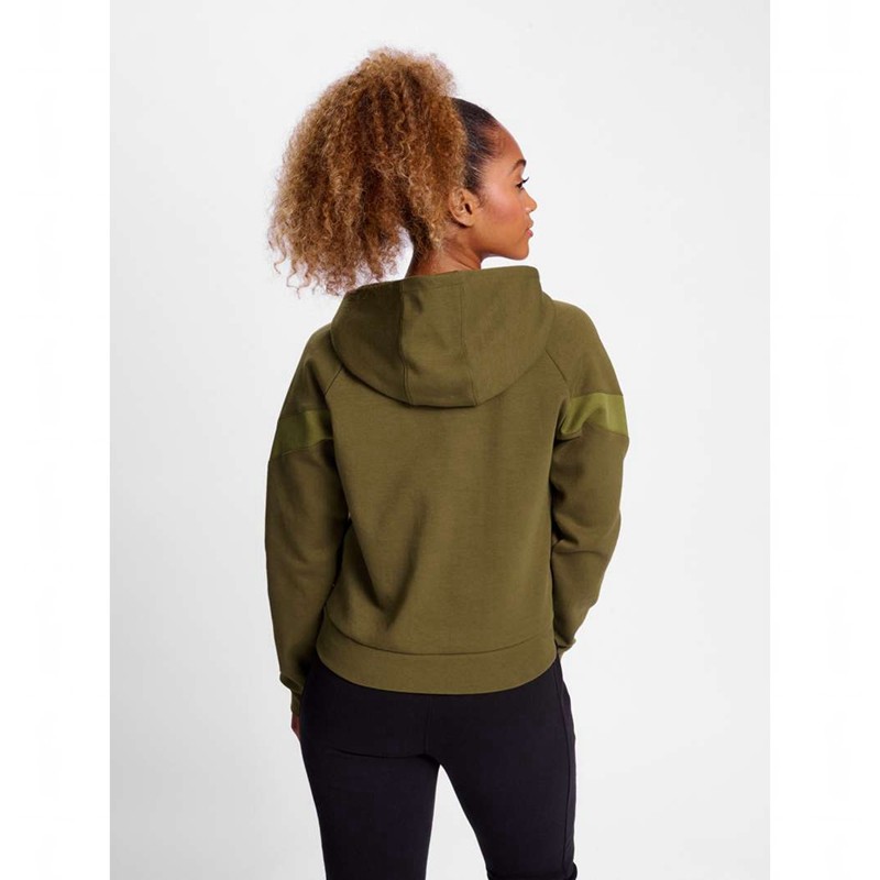 Dámské Mikina s Kapucí Hummel Travel Sweat Olivy Zelené | 870311-816