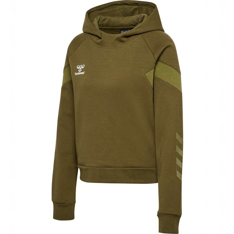 Dámské Mikina s Kapucí Hummel Travel Sweat Olivy Zelené | 870311-816