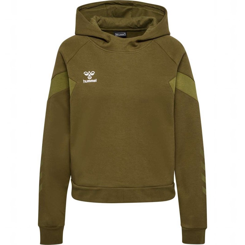 Dámské Mikina s Kapucí Hummel Travel Sweat Olivy Zelené | 870311-816