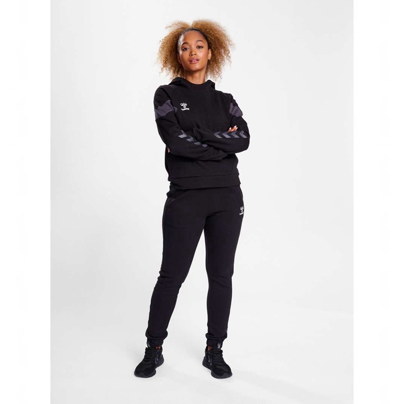 Dámské Mikina s Kapucí Hummel Travel Sweat Černé | 775498-740