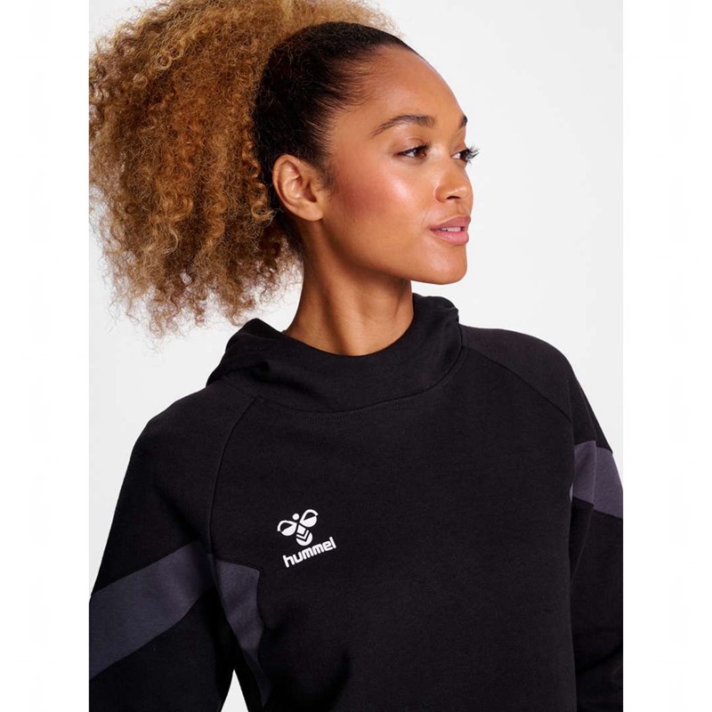 Dámské Mikina s Kapucí Hummel Travel Sweat Černé | 775498-740