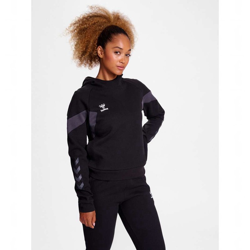 Dámské Mikina s Kapucí Hummel Travel Sweat Černé | 775498-740