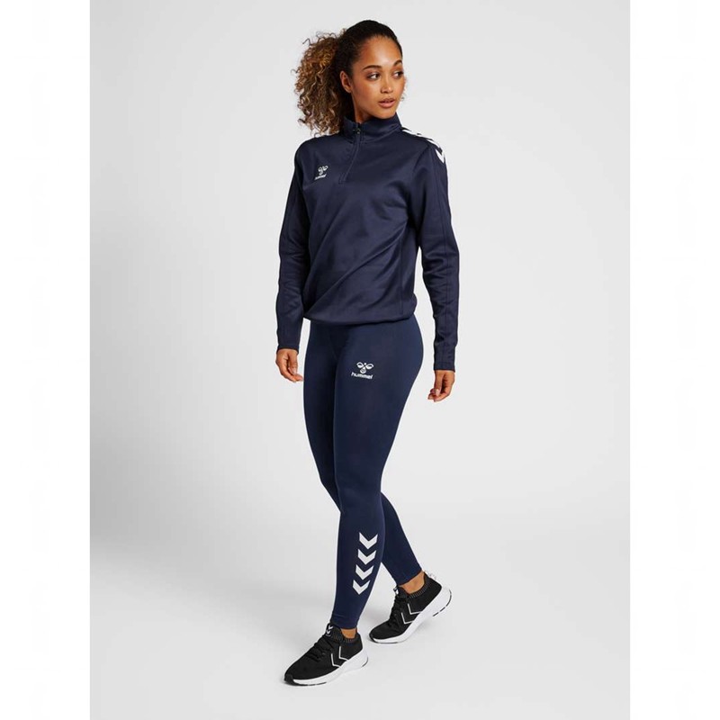 Dámské Mikiny Hummel Core Xk Half Zip Sweat Tmavě Blankyt | 847155-625