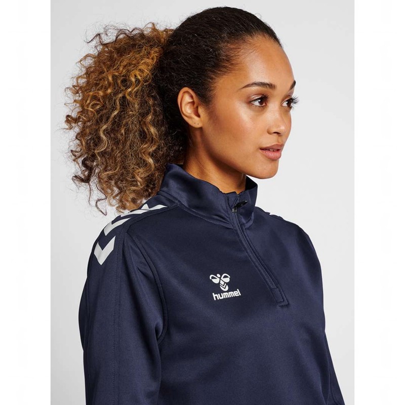 Dámské Mikiny Hummel Core Xk Half Zip Sweat Tmavě Blankyt | 847155-625