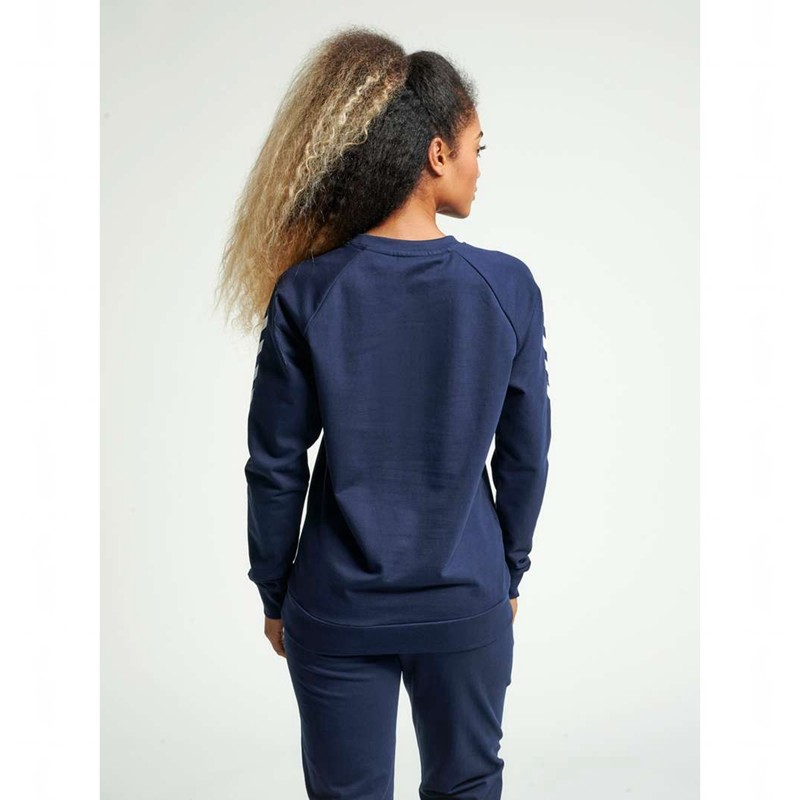 Dámské Mikiny Hummel Go Cotton Tmavě Blankyt | 210816-489