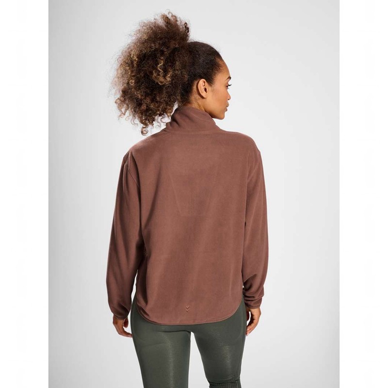 Dámské Mikiny Hummel Mt Connect Loose Half Zip Hnědé | 881729-967