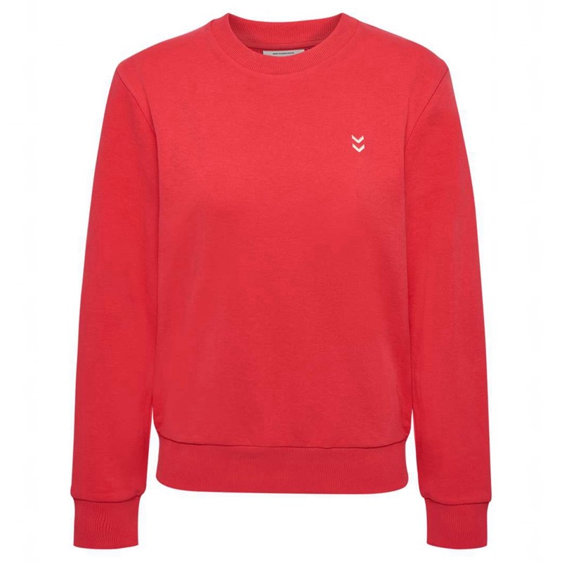 Dámské Mikiny Hummel Pulse W Sweat Crewneck Červené | 927532-583