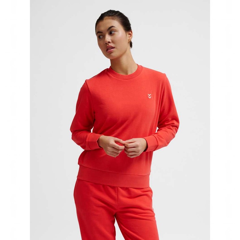 Dámské Mikiny Hummel Pulse W Sweat Crewneck Červené | 927532-583