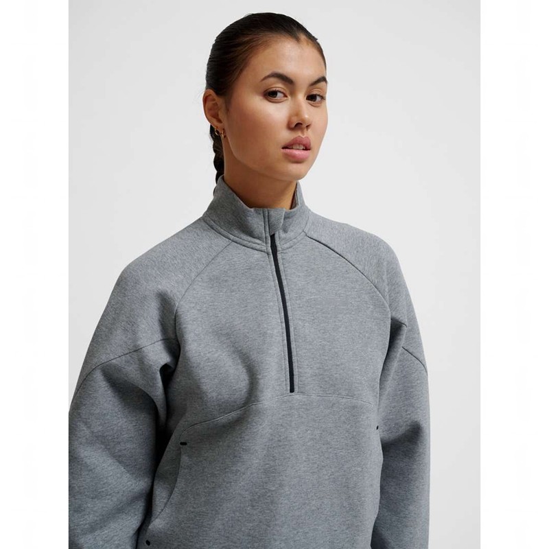 Dámské Obuv Do Tělocvičny Hummel Tech Fleece Boxy Half Zip Šedé | 793070-793