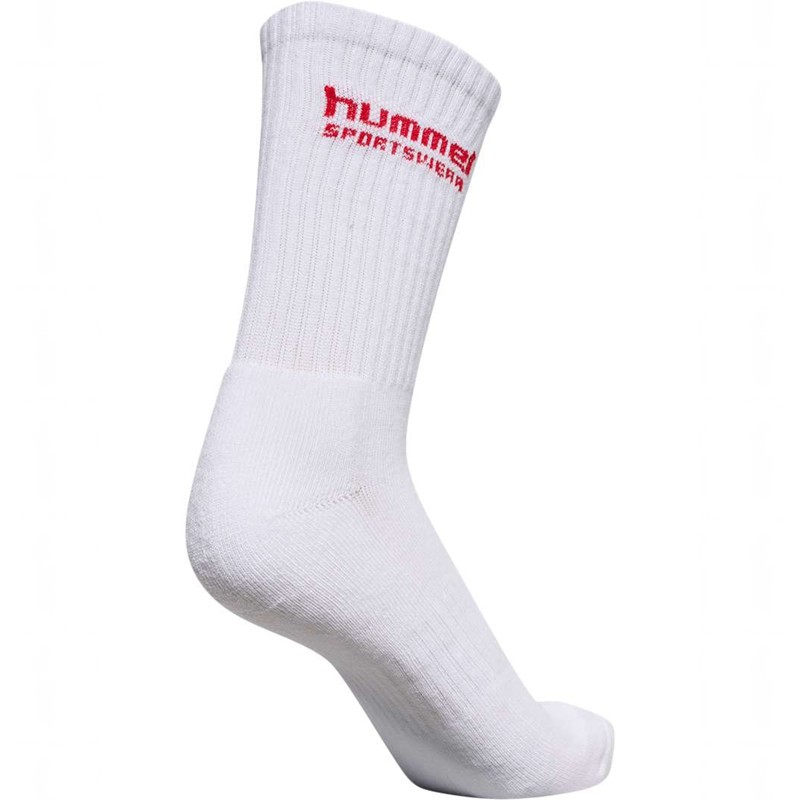 Dámské Ponožky Hummel 3-pack Sportswear Bílé | 009427-224