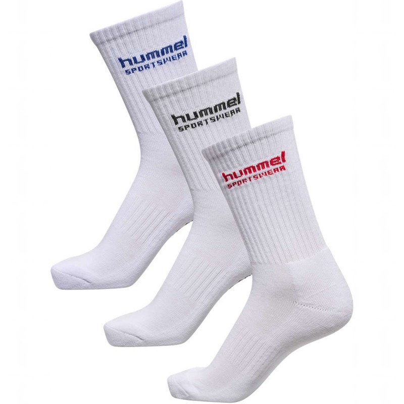 Dámské Ponožky Hummel 3-pack Sportswear Bílé | 009427-224