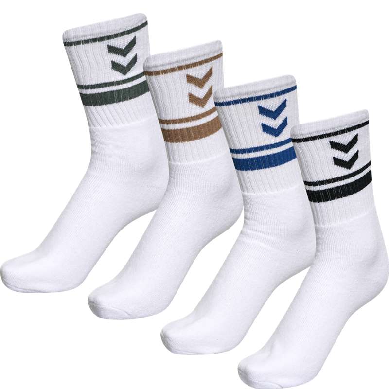 Dámské Ponožky Hummel 4 Pack Triple Stripe Crew Černé | 690918-483