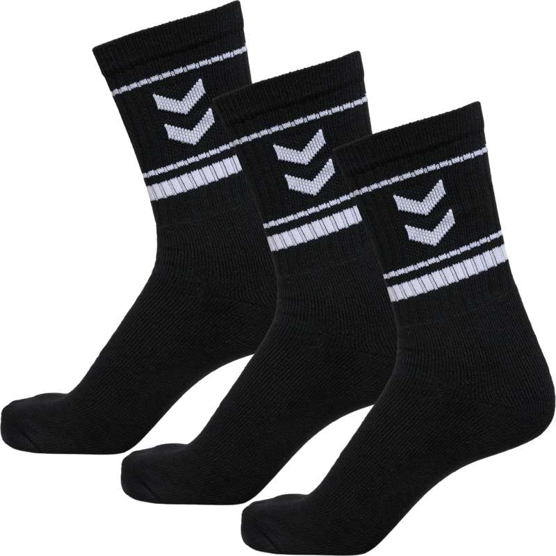 Dámské Ponožky Hummel Stripe Crew 3-pack Černé | 831839-657