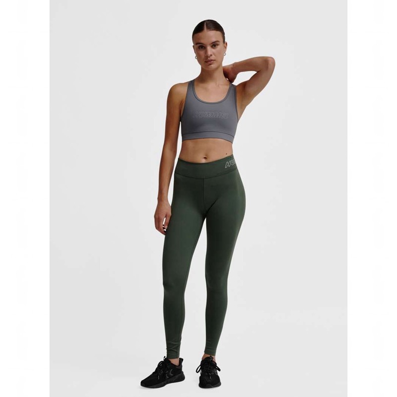 Dámské Ponožky Hummel Te Fundamental Mid Waist Zelene | 769908-990