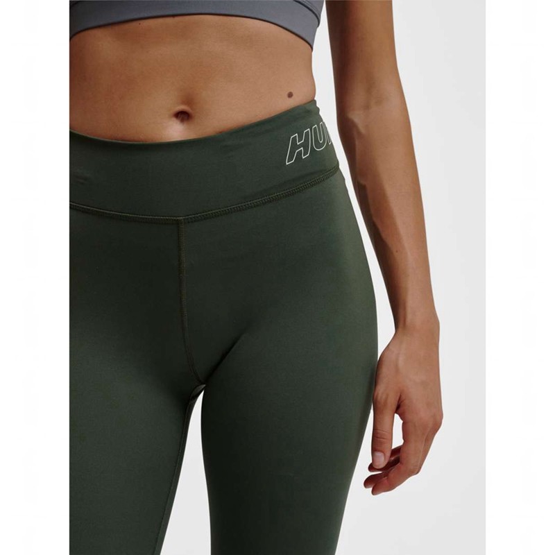 Dámské Ponožky Hummel Te Fundamental Mid Waist Zelene | 769908-990