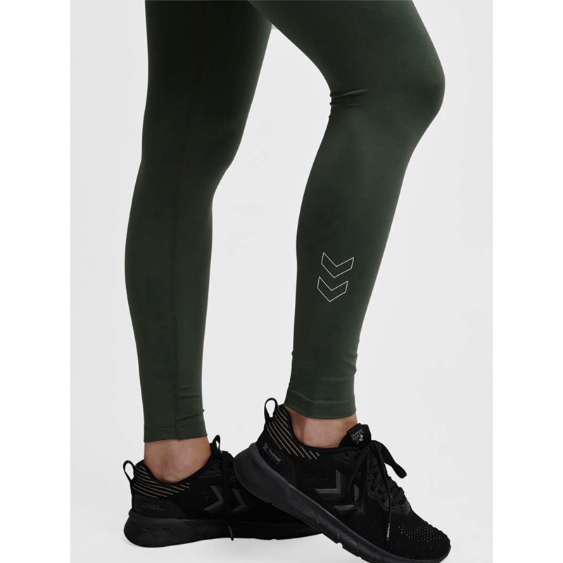 Dámské Ponožky Hummel Te Fundamental Mid Waist Zelene | 769908-990