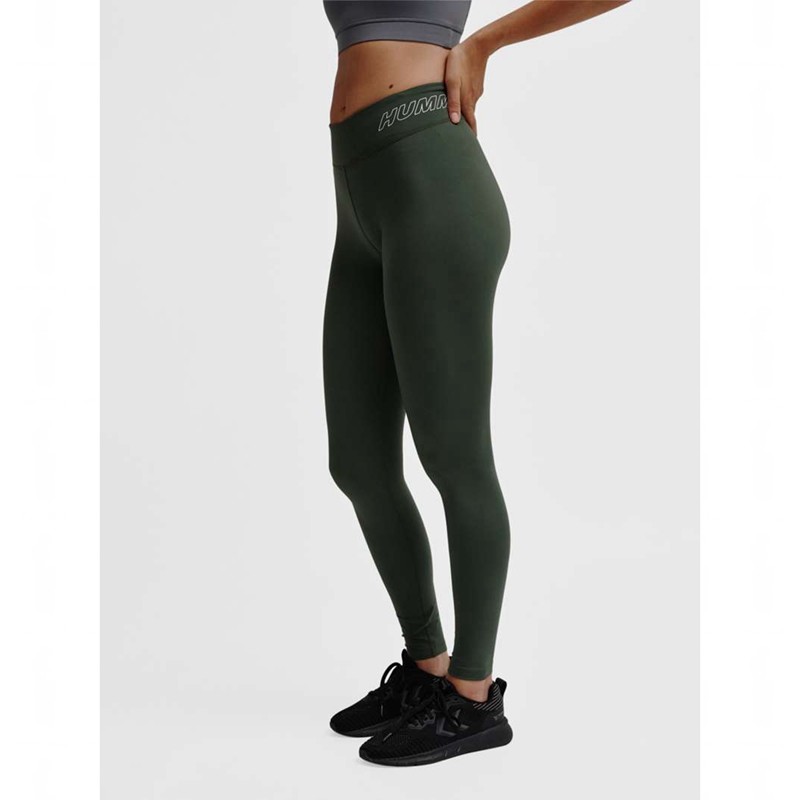 Dámské Ponožky Hummel Te Fundamental Mid Waist Zelene | 769908-990