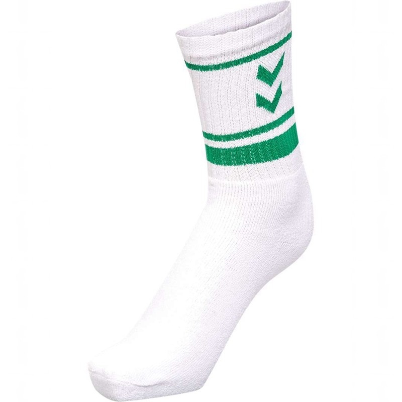 Dámské Punčochové Kalhoty Hummel 4 Pack Triple Stripe Crew Bílé | 561926-048