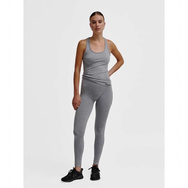 Dámské Punčochové Kalhoty Hummel Ci Seamless Mid Waist Šedé | 238248-675