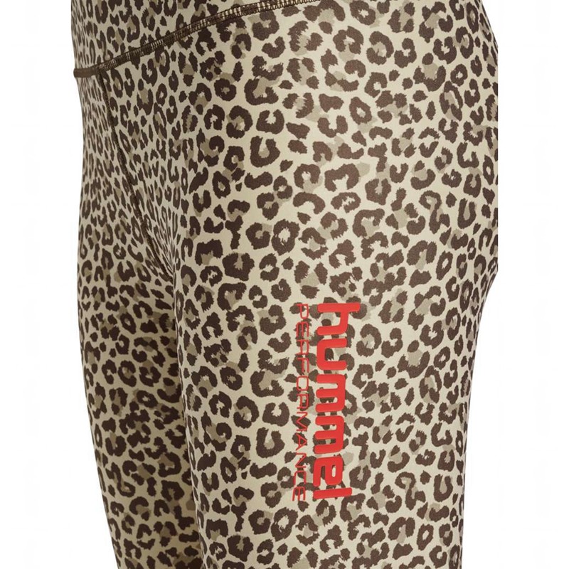 Dámské Punčochové Kalhoty Hummel Fast Mid Waist Leopard | 935430-155