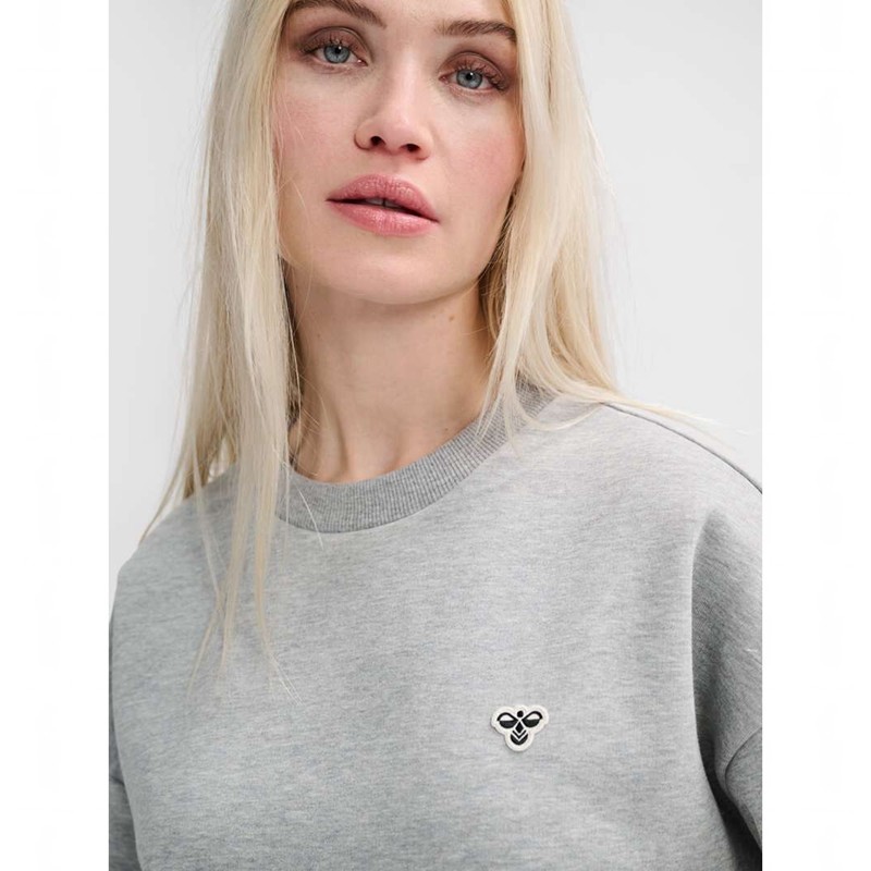 Dámské Punčochové Kalhoty Hummel Loose Crewneck Bee Šedé | 810798-064