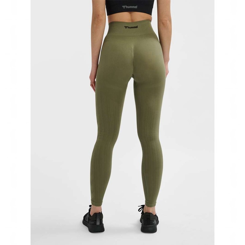 Dámské Punčochové Kalhoty Hummel Mt Define Seaml Scrunch Zelene | 454033-999