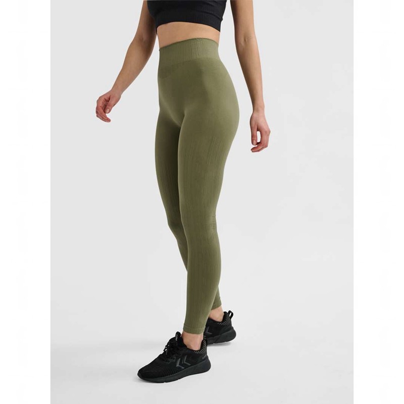 Dámské Punčochové Kalhoty Hummel Mt Define Seaml Scrunch Zelene | 454033-999
