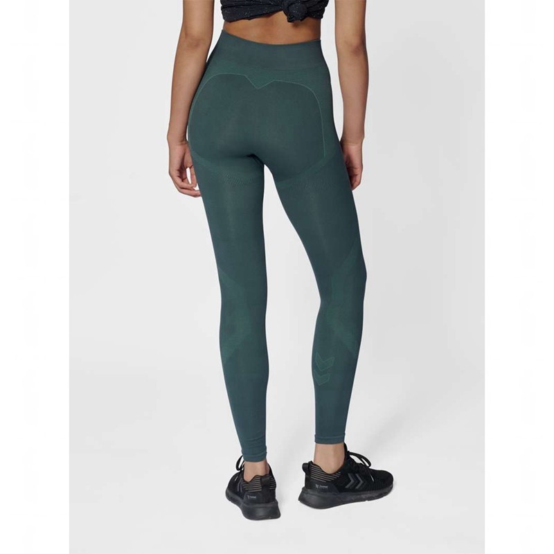 Dámské Punčochové Kalhoty Hummel Mt Power Seamless Mw Zelene | 645165-390