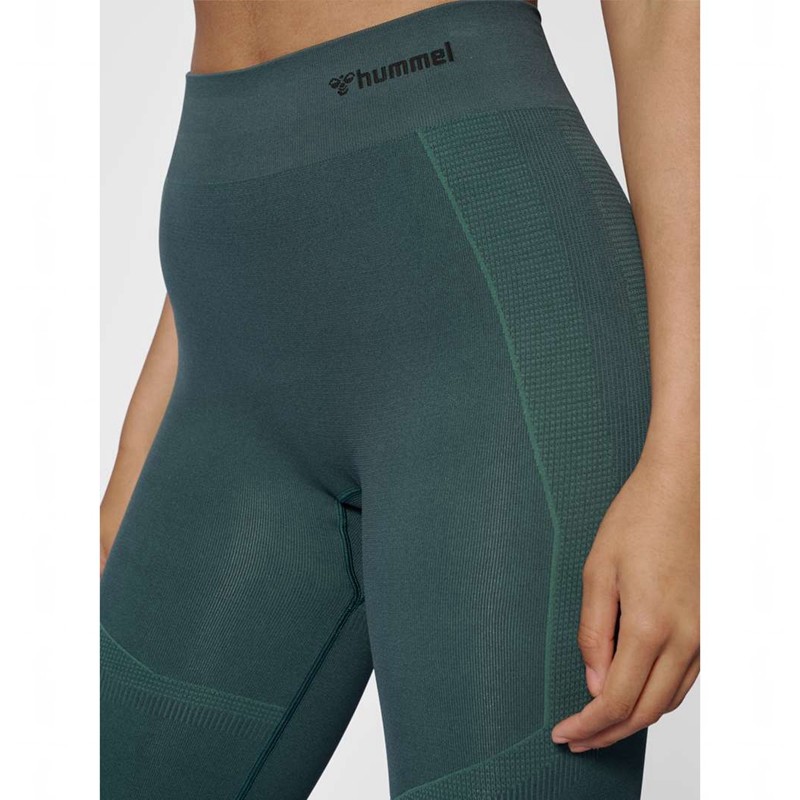 Dámské Punčochové Kalhoty Hummel Mt Power Seamless Mw Zelene | 645165-390