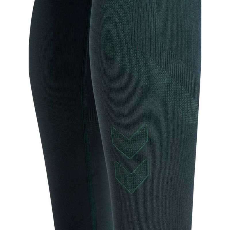 Dámské Punčochové Kalhoty Hummel Mt Power Seamless Mw Zelene | 645165-390