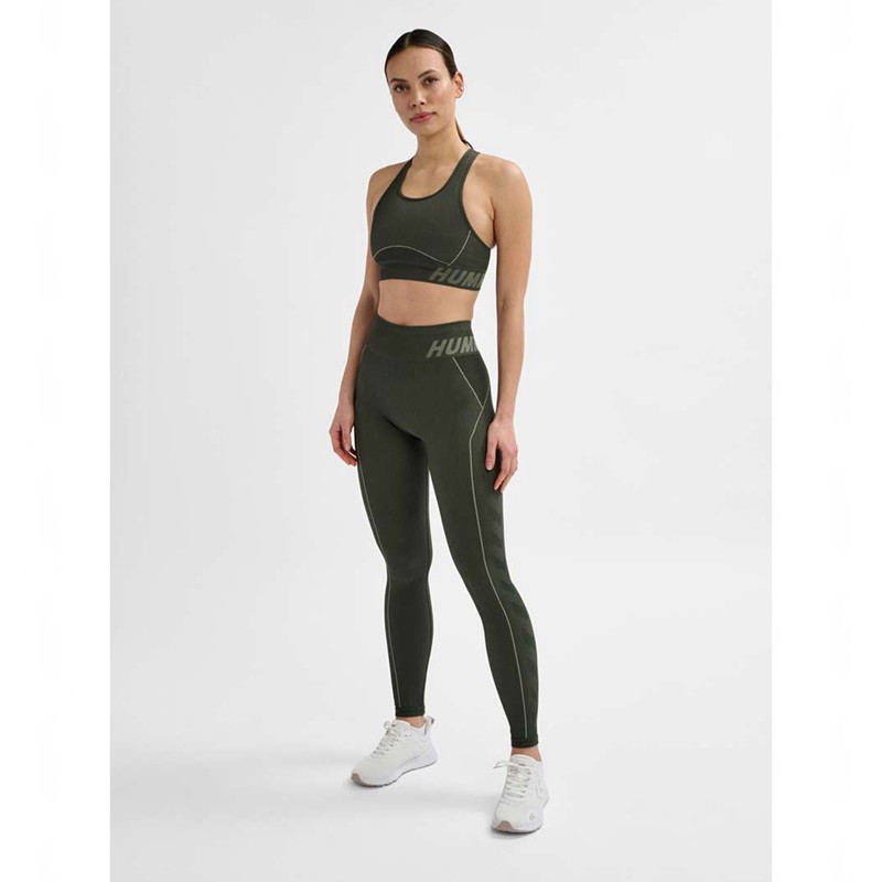Dámské Punčochové Kalhoty Hummel Te Christel Seamless Mw Zelene | 715722-778