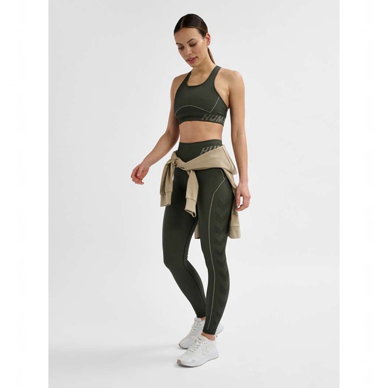 Dámské Punčochové Kalhoty Hummel Te Christel Seamless Mw Zelene | 715722-778