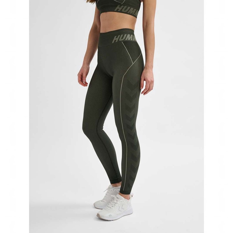 Dámské Punčochové Kalhoty Hummel Te Christel Seamless Mw Zelene | 715722-778