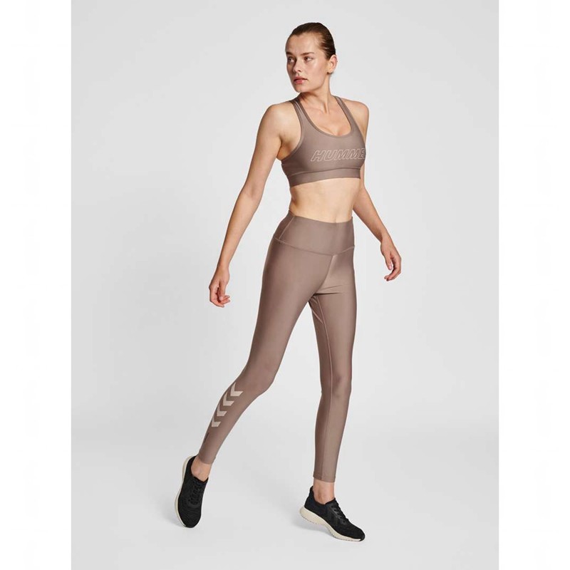 Dámské Punčochové Kalhoty Hummel Te Tola High Waist Béžový | 361153-661