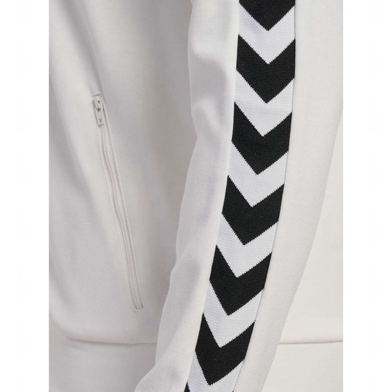 Dámské Sportovní Podprsenka Hummel Archive Regular Poly Zip Bílé | 209646-052