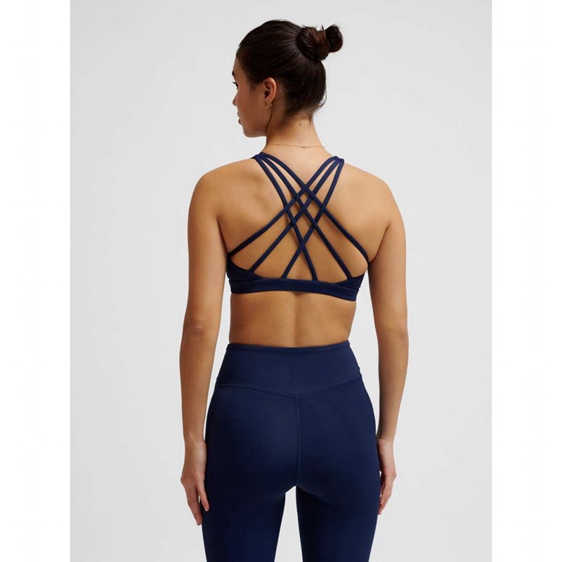 Dámské Sportovní Podprsenka Hummel Fast Impact Strap Tmavě Blankyt | 139024-678