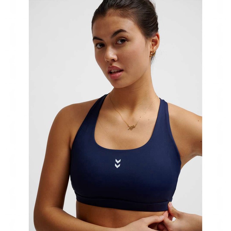 Dámské Sportovní Podprsenka Hummel Fast Impact Strap Tmavě Blankyt | 139024-678