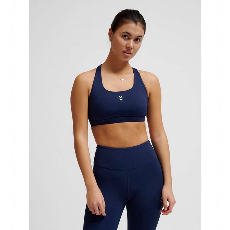 Dámské Sportovní Podprsenka Hummel Fast Impact Strap Tmavě Blankyt | 139024-678