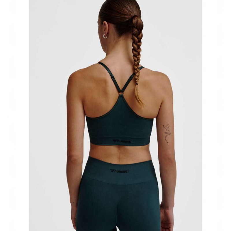 Dámské Sportovní Podprsenka Hummel Mt Define Seamless Padded Zelene | 338859-464
