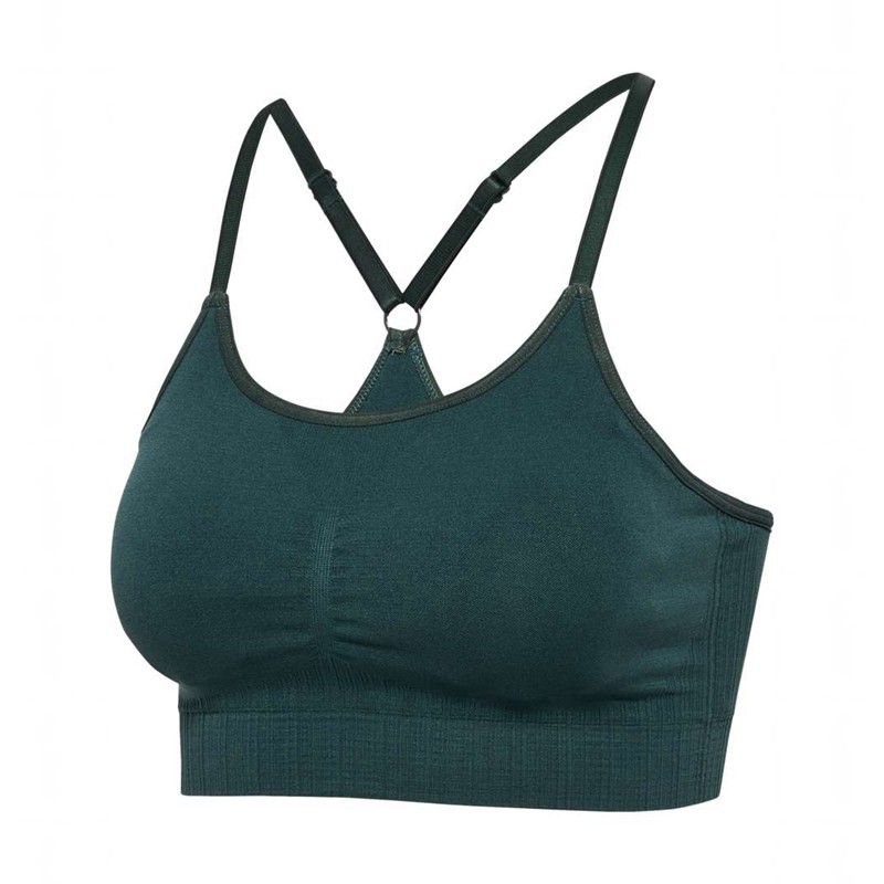 Dámské Sportovní Podprsenka Hummel Mt Define Seamless Padded Zelene | 338859-464