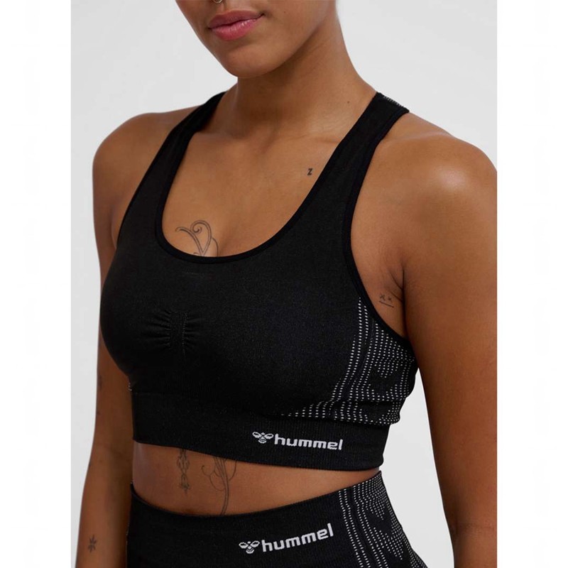 Dámské Sportovní Podprsenka Hummel Mt Shaping Seamless Padded Černé | 410223-615