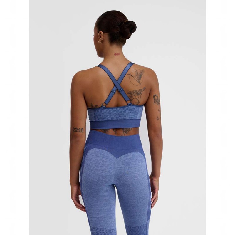 Dámské Sportovní Podprsenka Hummel Mt Shine Seamless Blankyt | 581426-455
