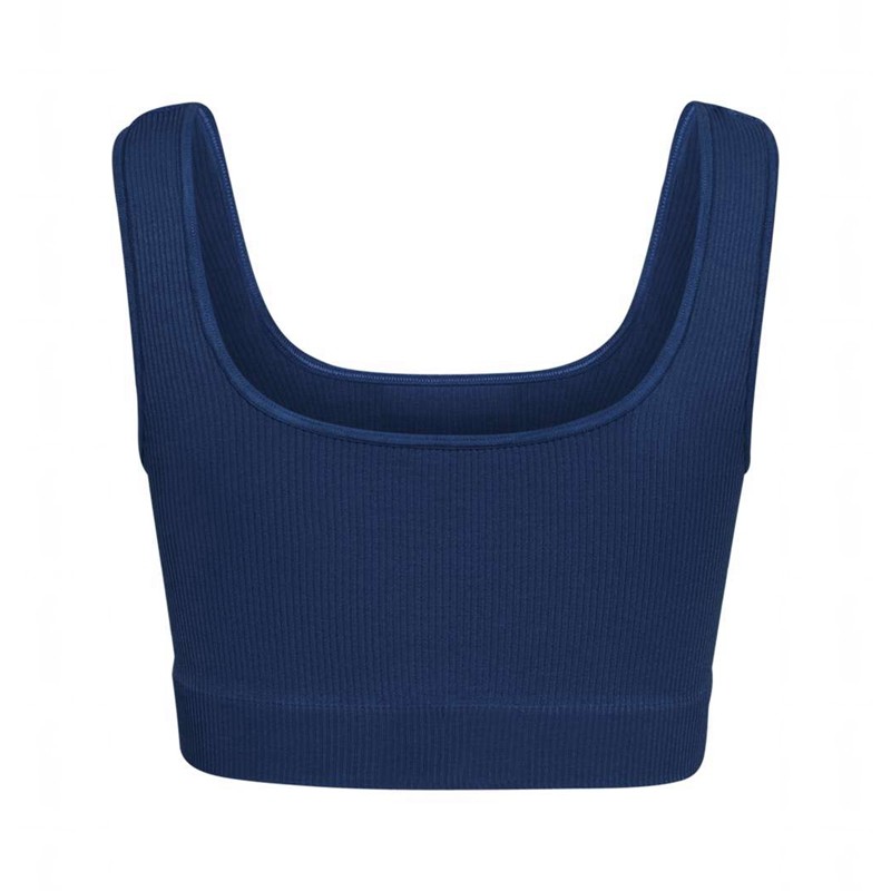 Dámské Sportovní Podprsenka Hummel Pulse Seamless Rib Tmavě Blankyt | 831266-336