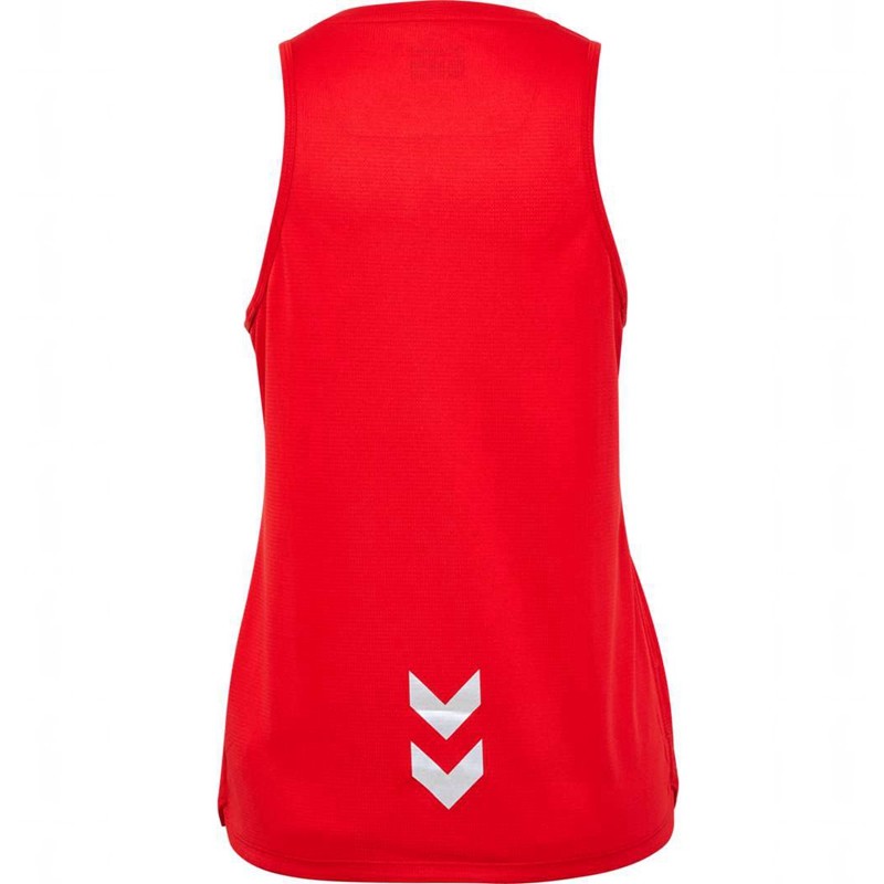 Dámské Tílko Hummel Run Singlet S/L Červené | 707967-863