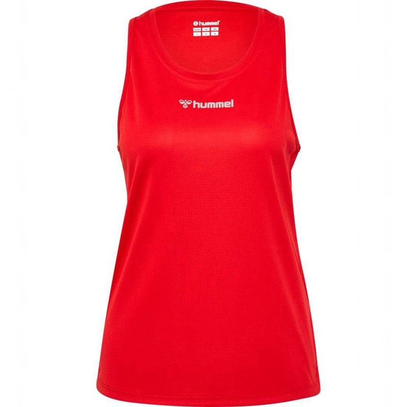 Dámské Tílko Hummel Run Singlet S/L Červené | 707967-863