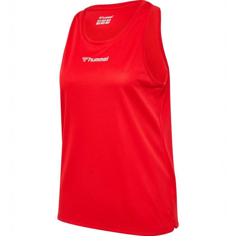 Dámské Tílko Hummel Run Singlet S/L Červené | 707967-863